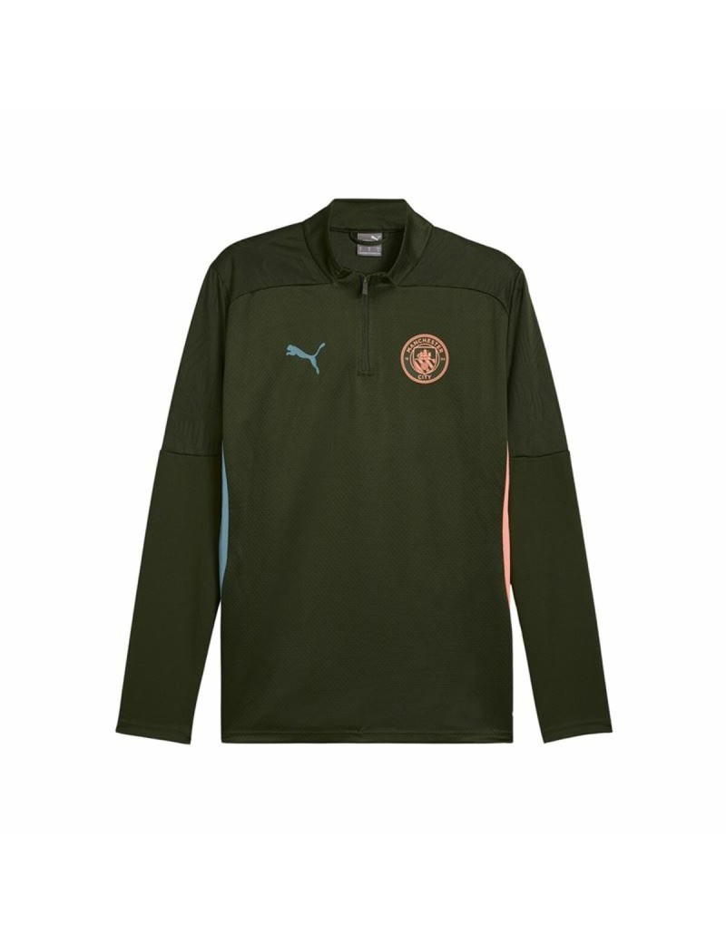 Sweatshirt de Treino para Adultos Puma Manchester City 24/25 Training Azeitona