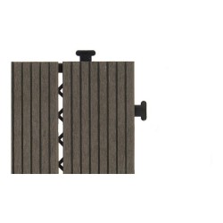 Interlocking Floor Tile Ibergarden SM-4P-ALDH Black Polyethylene Composite 30 x 2,6 x 30 cm