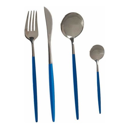 Ensemble de Couverts Kinvara BST-CT022 Bleu Argenté Acier inoxydable 16 x 5 x 24,5 cm