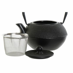 Bule DKD Home Decor Preto Prata Ferro (18.5 x 16 x 17 cm) (2 pcs) (1200 ml)