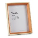 Moldura de Fotos 83619 Castanho 17 x 22 x 3 cm Cristal Branco Madeira MDF