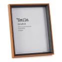 Cornice Portafoto Nero Marrone 22 x 27 x 3 cm Cristallo Legno MDF