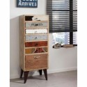 Cómoda DKD Home Decor Metal Madeira de mangueira (45 x 35 x 120 cm)