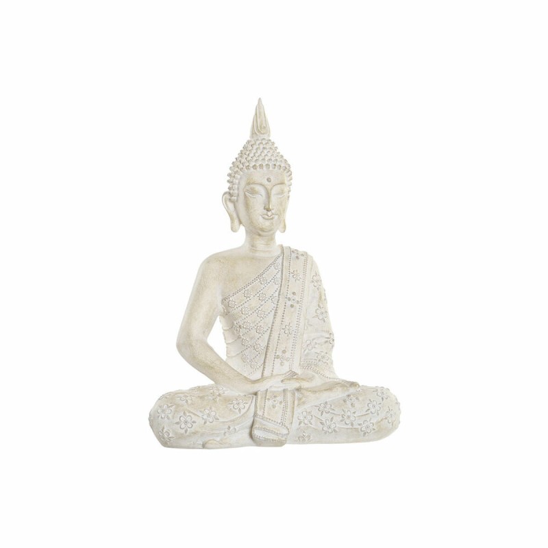 Decorative Figure DKD Home Decor Buddha White Resin (30 x 17 x 41 cm)