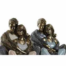 Figura Decorativa DKD Home Decor Cobre Moderno Parceiro 12 x 10,5 x 12 cm (2 Unidades)