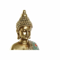 Statua Decorativa DKD Home Decor Dorato Buddha Resina Multicolore (25 x 11 x 34 cm)