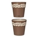 Self-watering flowerpot Stefanplast 3920111 Brown Beige Plastic 19 x 19 x 19 cm