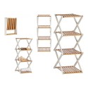 Scaffale Marrone Bianco Pieghevole Legno (32 x 96 x 39 cm)