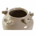 Vase DKD Home Decor Porzellan Grau Beige Vögel Shabby Chic (15 x 15 x 13,5 cm) (2 Stück)  