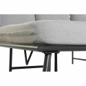 Divano da Giardino DKD Home Decor Nero Metallo Alluminio Corda 30 x 40 cm 192 x 163 x 86 cm  