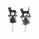 Decorative cooker hood DKD Home Decor Brown Dark brown Rope Iron Cat Dog 14 x 15 x 24 cm (2 Units)