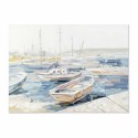 Quadro DKD Home Decor Barco Mediterraneo (120 x 3,8 x 90 cm)