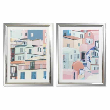 Pintura DKD Home Decor 69 x 3 x 89 cm Casas Urbana (2 Unidades) Pintura DKD Home Decor 69 x 3 x 89 cm Casas Urbana (2 Unidades)