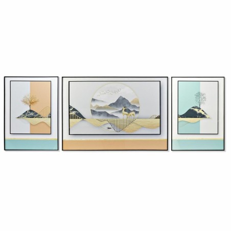 Set of 3 pictures DKD Home Decor Moutain Modern (200 x 3 x 70 cm) Set of 3 pictures DKD Home Decor Moutain Modern (200 x 3 x 70 cm)
