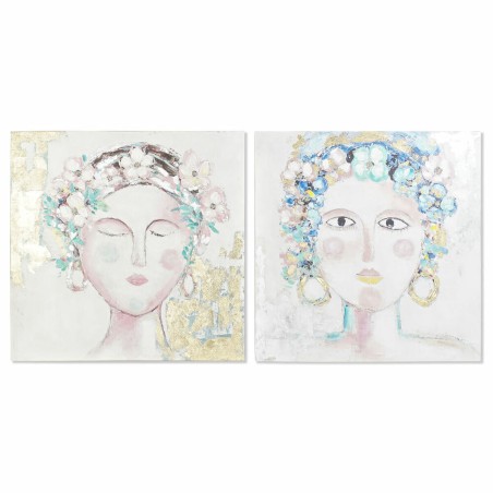 Pintura DKD Home Decor 100 x 3,5 x 100 cm Mulher Escandinavo (2 Unidades) Pintura DKD Home Decor 100 x 3,5 x 100 cm Mulher Escandinavo (2 Unidades)