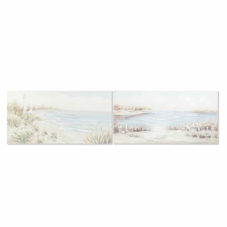 Cadre DKD Home Decor 140 x 3,7 x 70 cm Plage méditerranéen (2 Unités) Cadre DKD Home Decor 140 x 3,7 x 70 cm Plage méditerranéen (2 Unités)