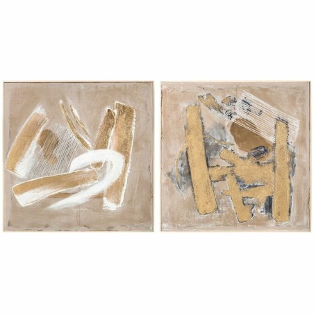Pintura DKD Home Decor 92 x 4,5 x 92 cm Abstrato Urbana (2 Unidades) Pintura DKD Home Decor 92 x 4,5 x 92 cm Abstrato Urbana (2 Unidades)