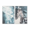 Pintura DKD Home Decor 62,5 x 4,5 x 93 cm Mar e oceano (2 Unidades)