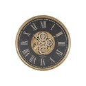 Wanduhr Home ESPRIT Schwarz Gold Kristall Eisen 80 x 9,5 x 80 cm
