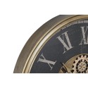 Wanduhr Home ESPRIT Schwarz Gold Kristall Eisen 80 x 9,5 x 80 cm