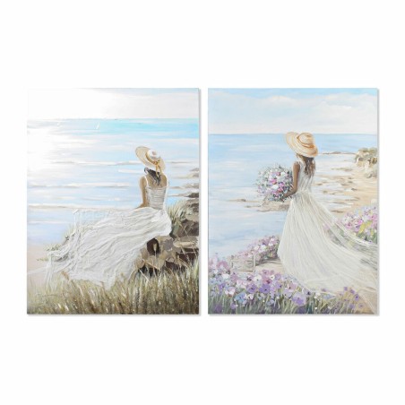Quadro DKD Home Decor Donna 90 x 4 x 120 cm Mediterraneo (2 Unità)