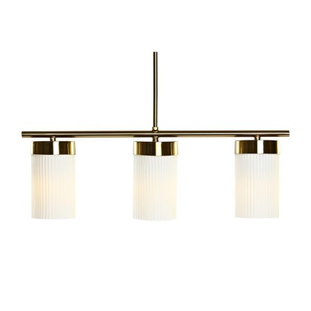 Lámpara de Techo DKD Home Decor Blanco Dorado Metal Cristal 60 x 15 x 25 cm Lámpara de Techo DKD Home Decor Blanco Dorado Metal Cristal 60 x 15 x 25 cm