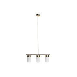Suspension DKD Home Decor Blanc Doré Métal Verre 60 x 15 x 25 cm