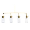Candeeiro de teto DKD Home Decor Dourado Metal Cristal 50 W 84 x 17 x 24 cm