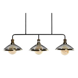 Candeeiro de teto DKD Home Decor 100 x 29 x 22 cm Preto Dourado Metal 50 W
