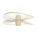Candeeiro de teto DKD Home Decor Branco Natural Bambu 50 W 100 x 100 x 32 cm