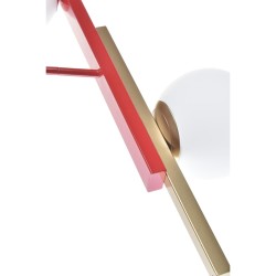 Candeeiro de teto DKD Home Decor Vermelho Preto Dourado Branco (64 x 20 x 120 cm)