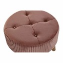 Repose-pied DKD Home Decor Naturel Bois Velours Rose clair (61 x 61 x 38 cm)