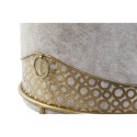 Repose-pied DKD Home Decor 51 x 51 x 44,5 cm Mousse Beige Doré Velours Bois MDF Ethnique 40 % Métal