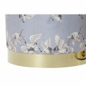 Poggiapiedi DKD Home Decor 32 x 32 x 38 cm Grigio Dorato Metallo Uccello Orientale Senape (2 Unità)