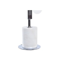 Lámpara de mesa DKD Home Decor Blanco Plateado Cristal Mármol 220 V 15 x 15 x 68 cm
