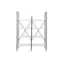 Estantería DKD Home Decor Negro Metal Blanco 4 Estantes Madera MDF (110 x 30 x 150 cm)