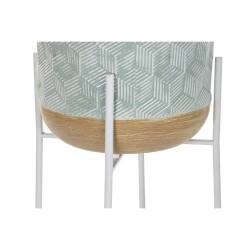 Macetero DKD Home Decor Bicolor Metal 35 x 35 x 91 cm Redondo (2 Unidades)