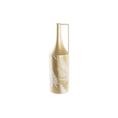 Vaso DKD Home Decor Dorato Metallo Crema Tropicale Foglia della pianta (21 x 21 x 71 cm) Vaso DKD Home Decor Dorato Metallo Crema Tropicale Foglia della pianta (21 x 21 x 71 cm)