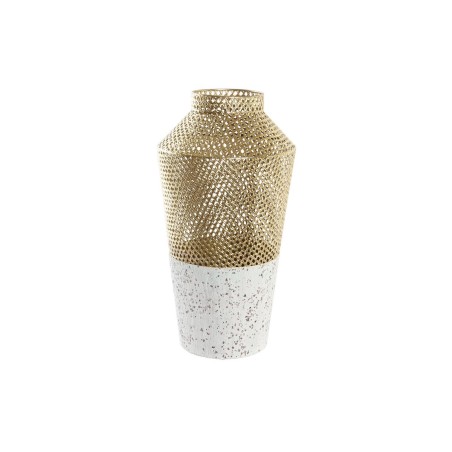 Vase DKD Home Decor Grau Gold Metall Moderne 25 x 25 x 48 cm Vase DKD Home Decor Grau Gold Metall Moderne 25 x 25 x 48 cm