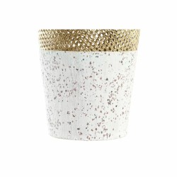 Vase DKD Home Decor Grau Gold Metall Moderne 25 x 25 x 48 cm