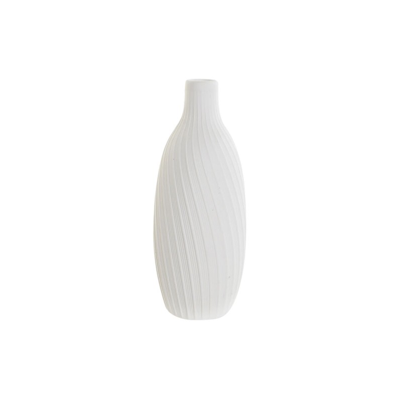 Vaso DKD Home Decor Cerâmica Branco (8 x 8 x 19,5 cm)