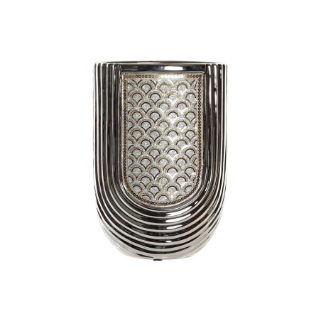 Vase DKD Home Decor Silver Golden Stoneware (21 x 11 x 31 cm) Vase DKD Home Decor Silver Golden Stoneware (21 x 11 x 31 cm)