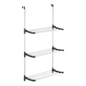 Stendibiancheria Pieghevole Kipit 17018 Nero Argentato Metallo Plastica Riattaccare