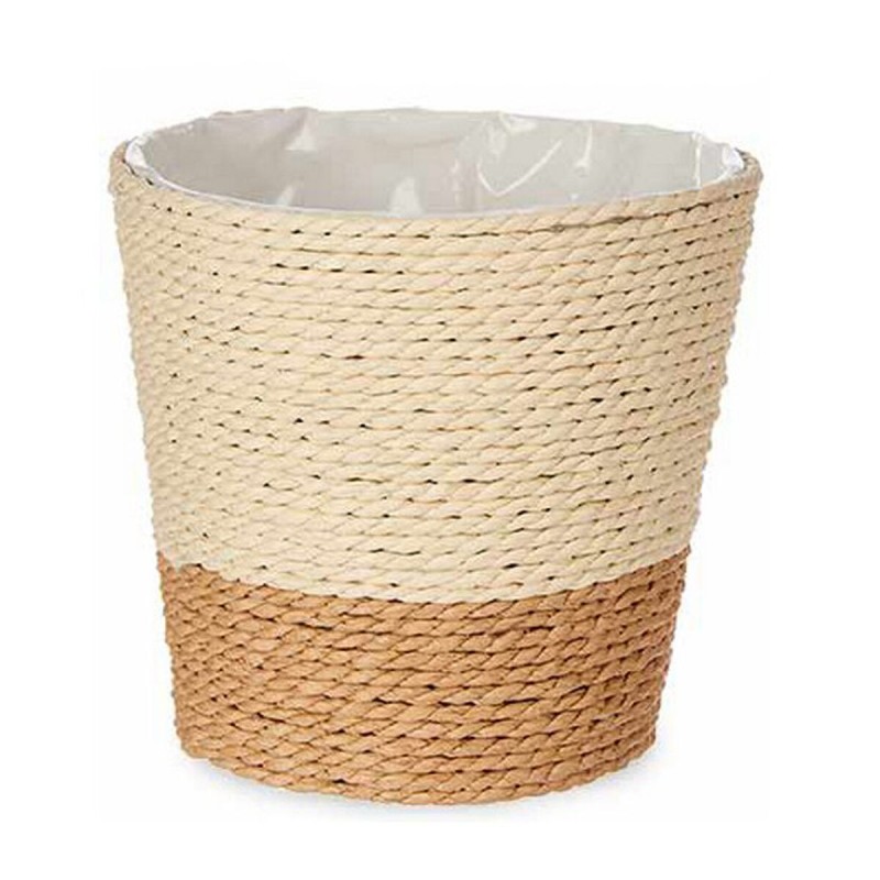 Planter Ibergarden WY21-73 Brown Natural Rope Plastic 14 x 12,5 x 14 cm 14 x 14 x 14 cm