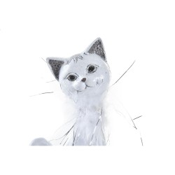 Figura Decorativa DKD Home Decor Branco Gato Romântico 30 x 40 cm 9 x 9 x 24 cm