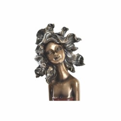 Figura Decorativa DKD Home Decor Vermelho Turquesa Dourado Mulher 20 x 9 x 23 cm (2 Unidades)