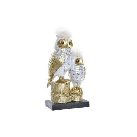 Deko-Figur DKD Home Decor 14,5 x 9 x 26 cm Eule Gold Weiß Deko-Figur DKD Home Decor 14,5 x 9 x 26 cm Eule Gold Weiß