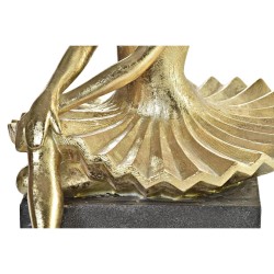 Figura Decorativa DKD Home Decor Bailarina Dourado Resina Cinzento escuro (21,5 x 23 x 32 cm)