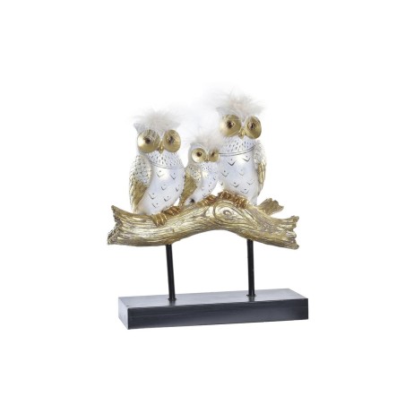Deko-Figur DKD Home Decor Kofferraum 24 x 9 x 26 cm Eulen Schwarz Gold Weiß Deko-Figur DKD Home Decor Kofferraum 24 x 9 x 26 cm Eulen Schwarz Gold Weiß