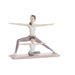 Deko-Figur DKD Home Decor 24 x 6,5 x 19,5 cm Scandi Rosa Yoga
